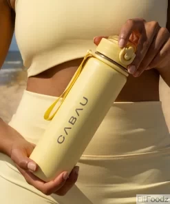 Cabau Lifestyle Bloom Bottle Stainless Steel Butter Yellow